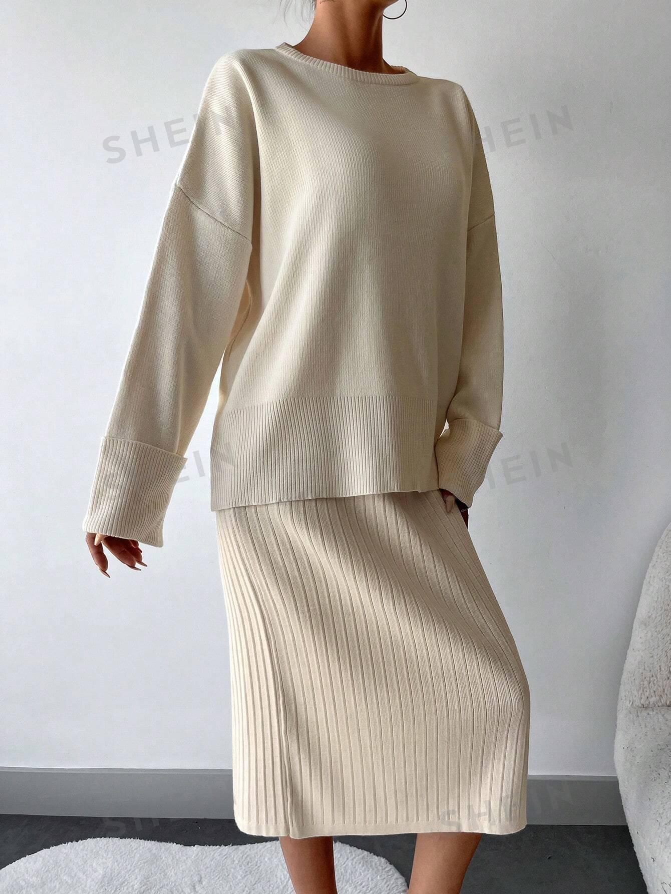 SWETER SPÓDNICA KOMPLET 