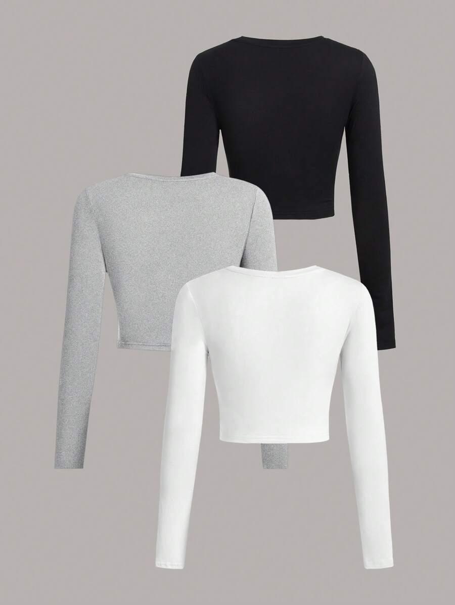 top długi rękaw basic 2-pack