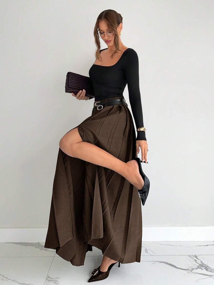 plisowana maxi spódnica