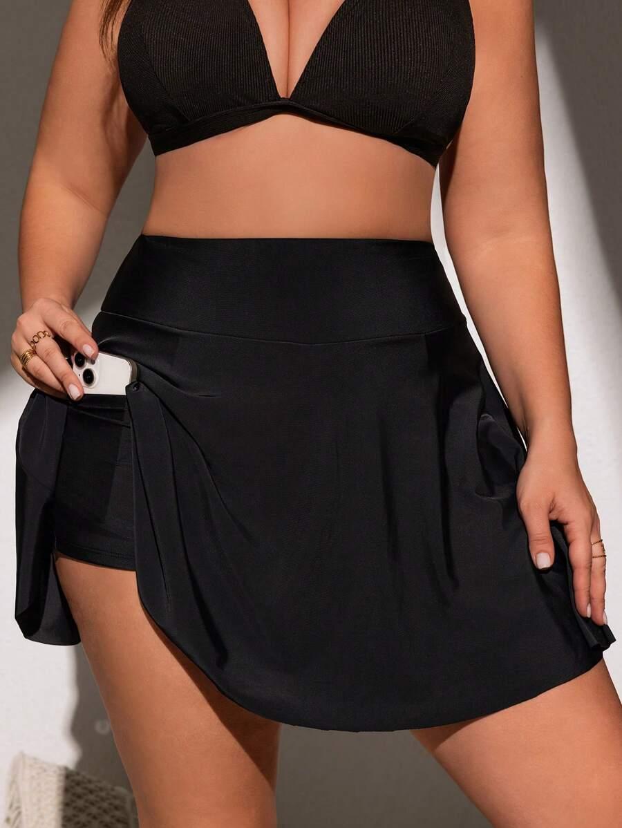 CZARNE SPÓDNICO-SPODENKI DÓŁ OD BIKINI
