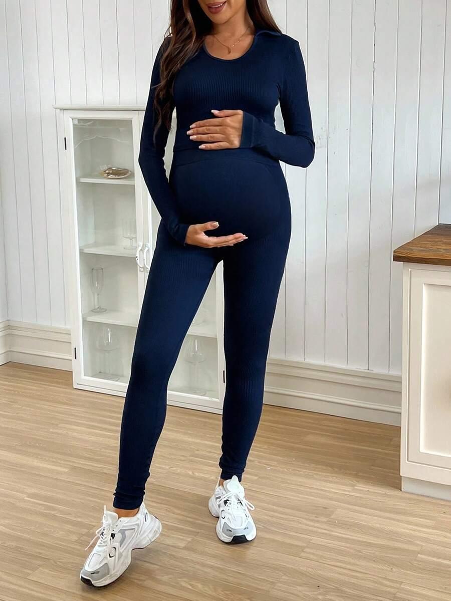 ciążowy komplet top legginsy