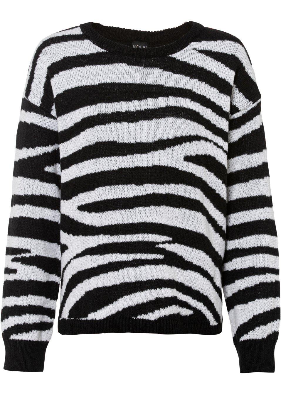 SWETER WZÓR ZEBRA 