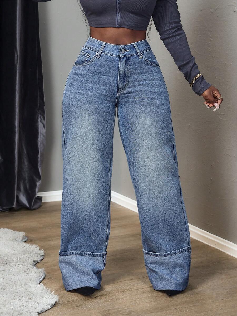 NIEBIESKIE SPODNIE JEANS