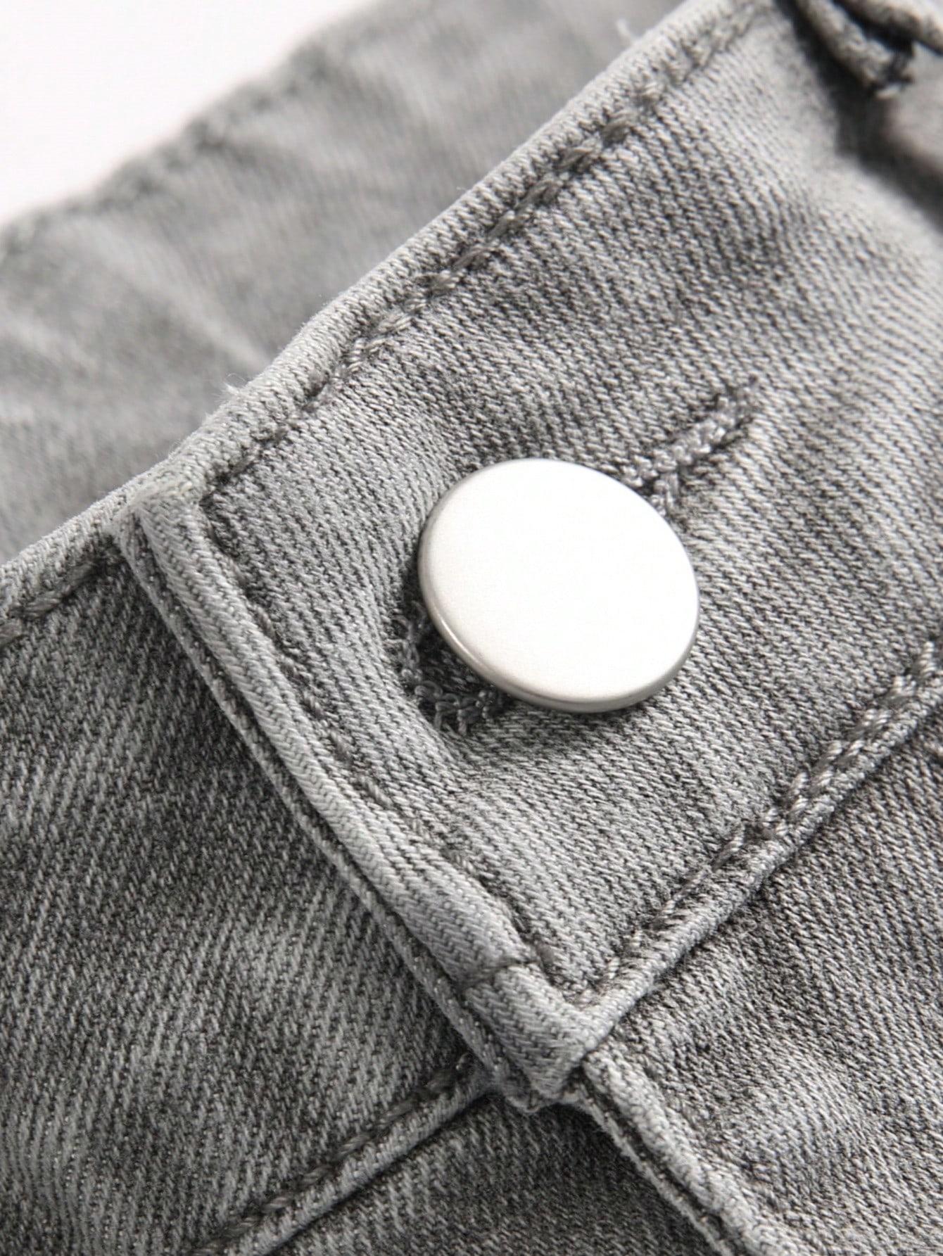 SZARE SPODNIE JEANS