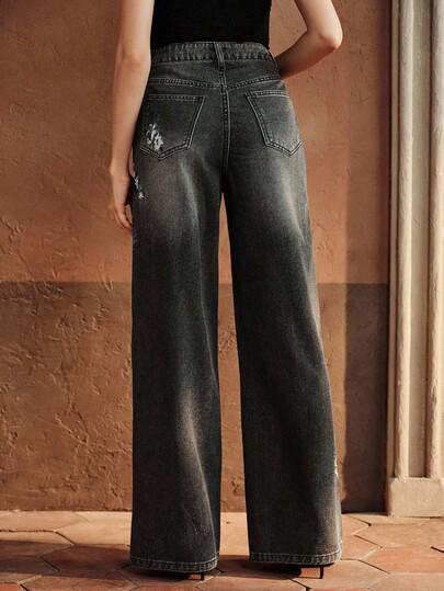 czarne spodnie jeans