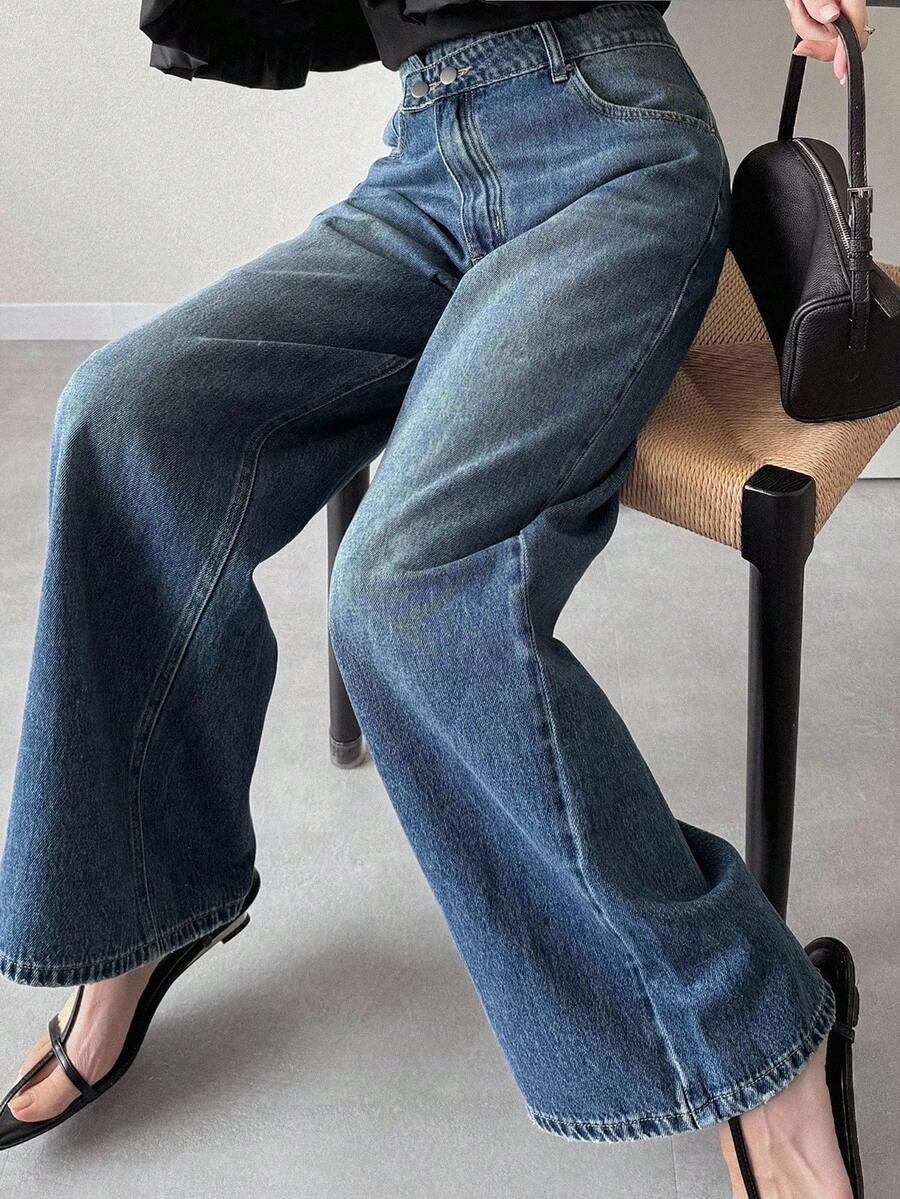 spodnie jeans wysoki stan