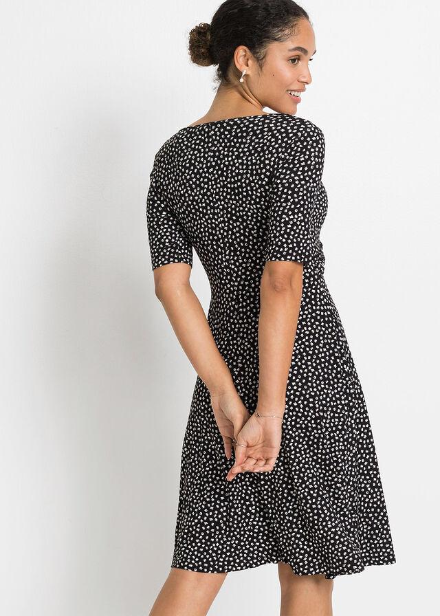 ROZKLOSZOWANA SUKIENKA V-NECK