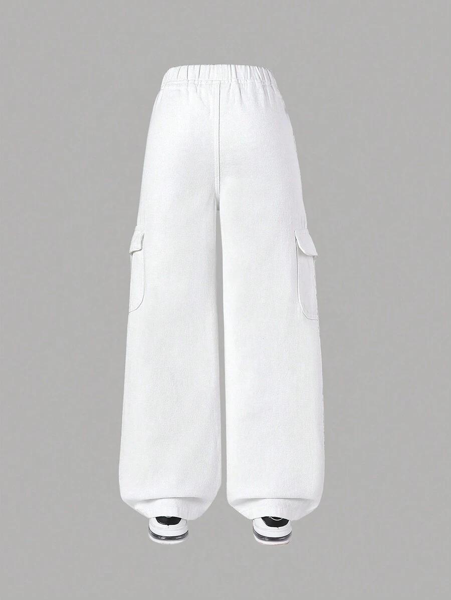 białe spodnie jeans kieszenie