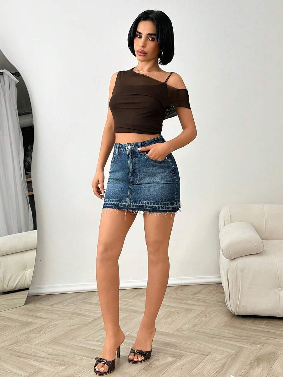 JEANSOWA SPÓDNICA MINI