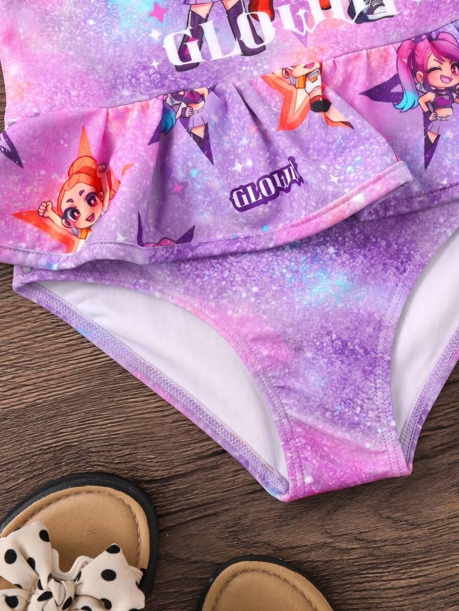 fioletowy strój kąpielowy