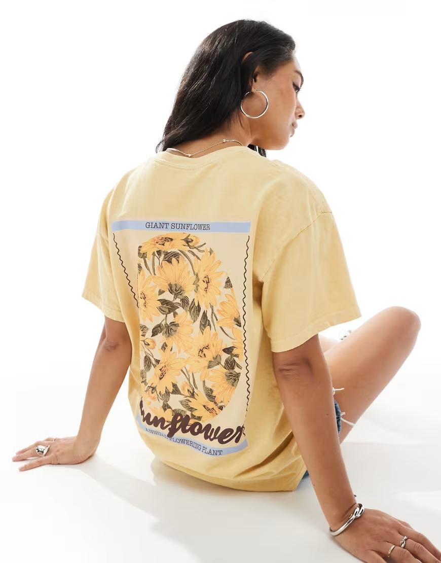 ŻÓŁTY T-SHIRT PRINT