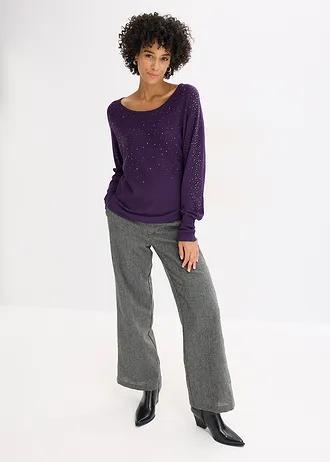 fioletowy sweter zdobienia 