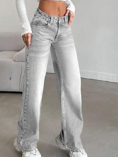szare spodnie jeans