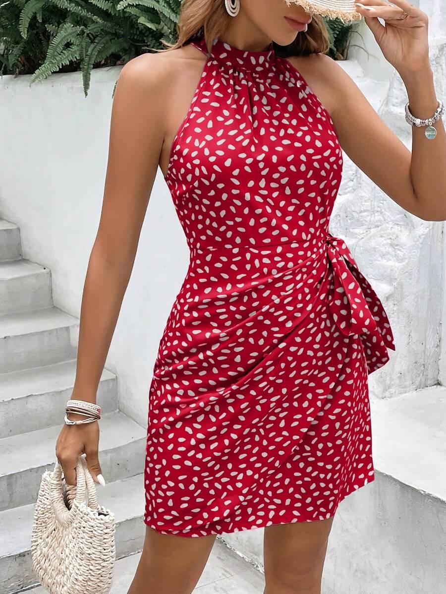 CZERWONA MINI SUKIENKA