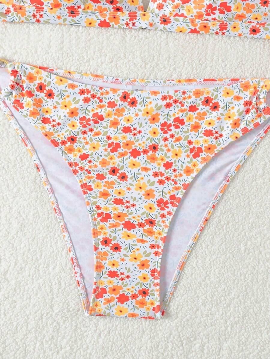 Dół od bikini kwiaty 