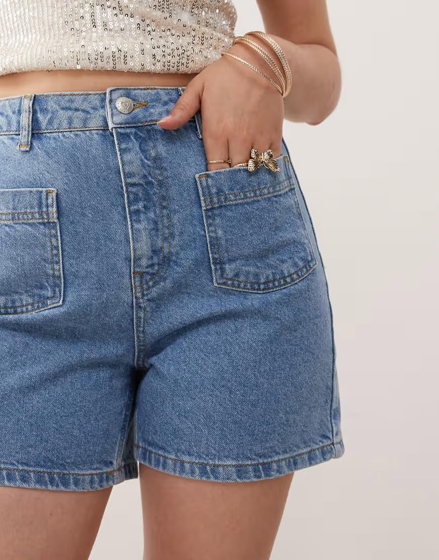 NIEBIESKIE SPODENKI JEANS