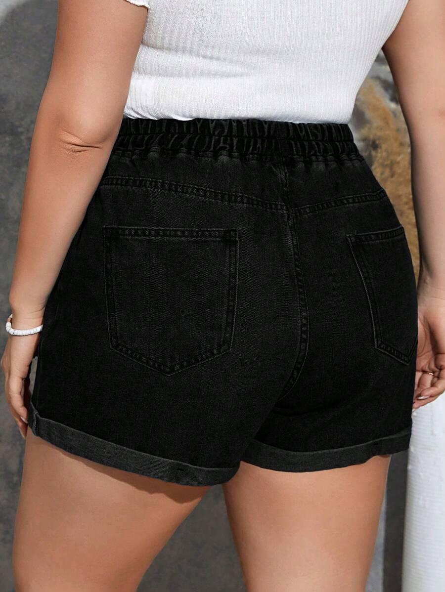 czarne spodenki jeans 