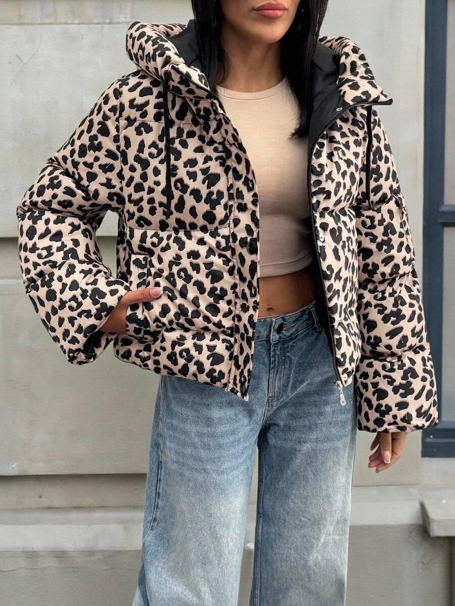 KURTKA Z KAPTUREM ANIMAL PRINT
