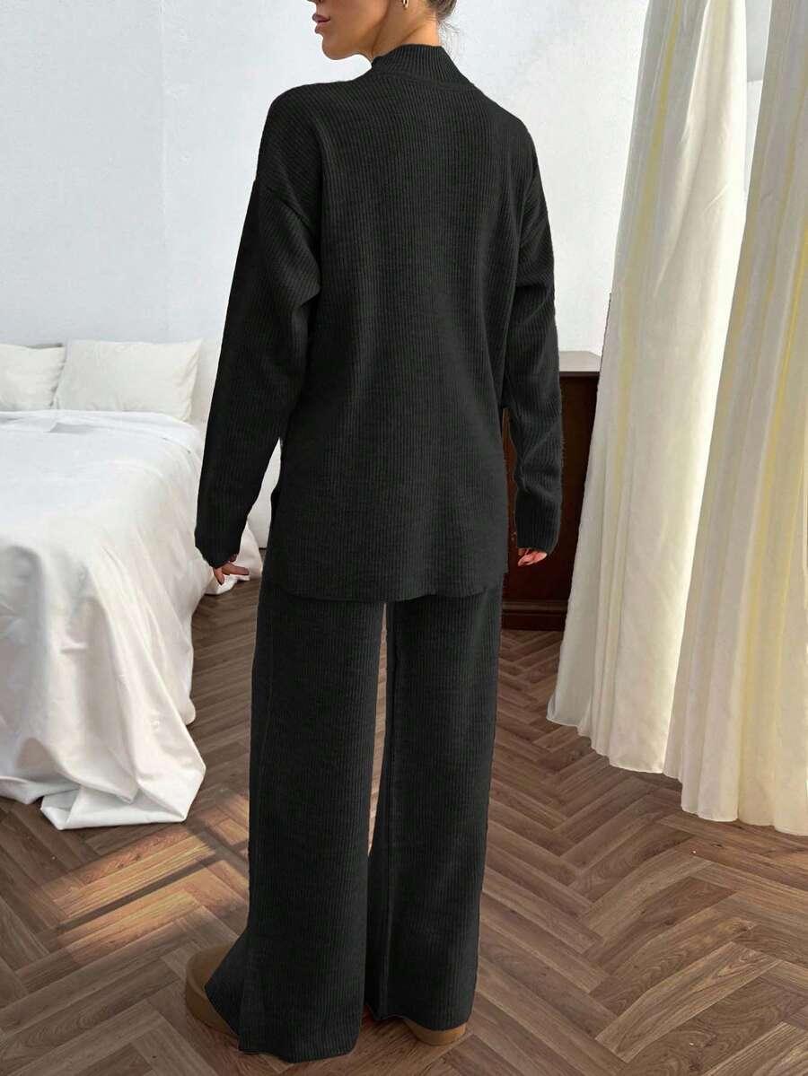 czarny sweter kieszeń
