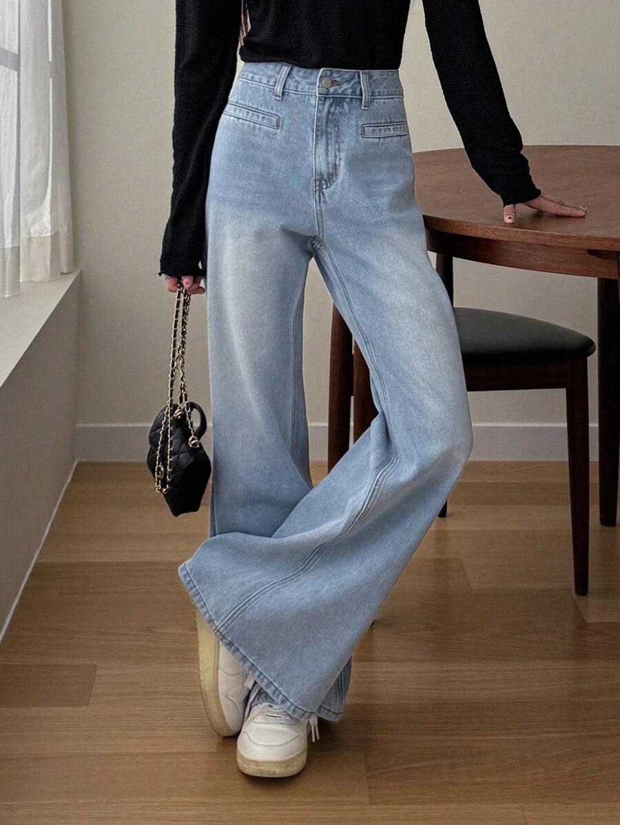 niebieskie JEANSOWE SPODNIE