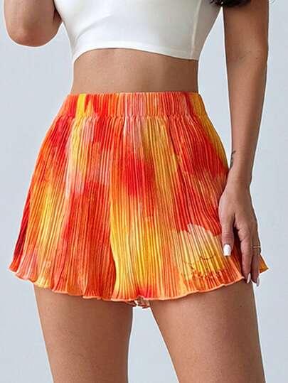 plisowane spodenki tie dye