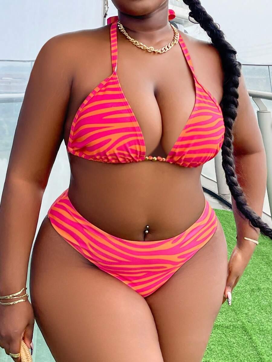 góra od bikini animal print 