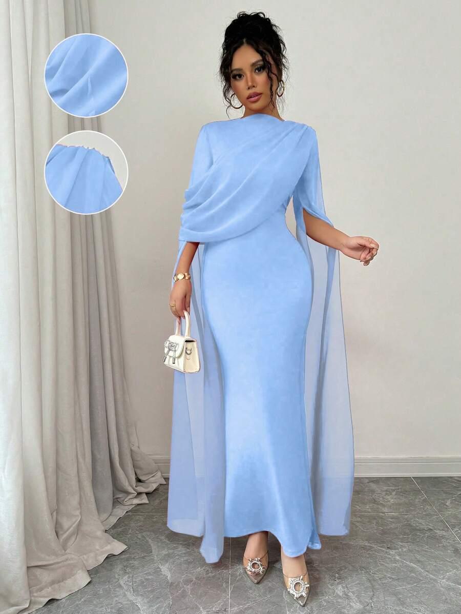 NIEBIESKA MAXI SUKIENKA