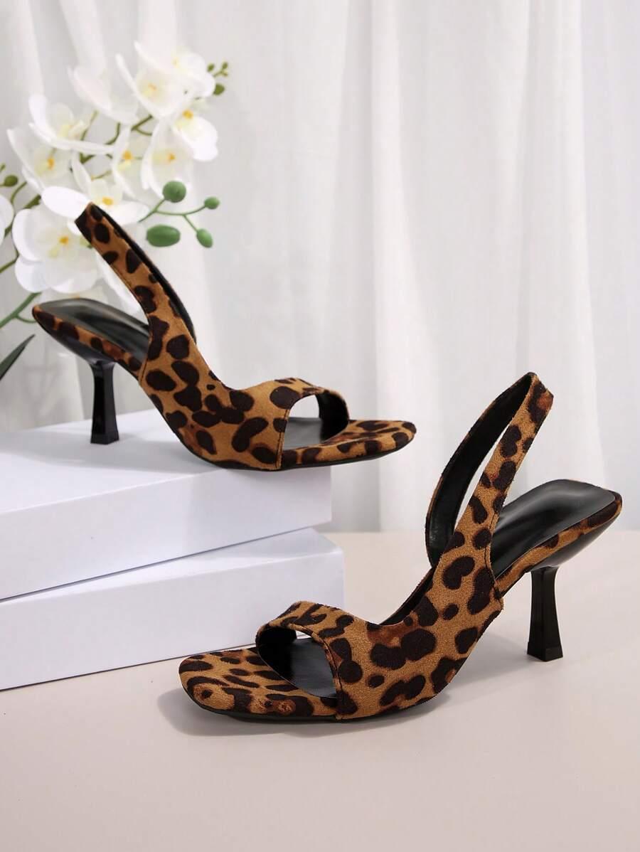 SANDAŁY ANIMAL PRINT obcas