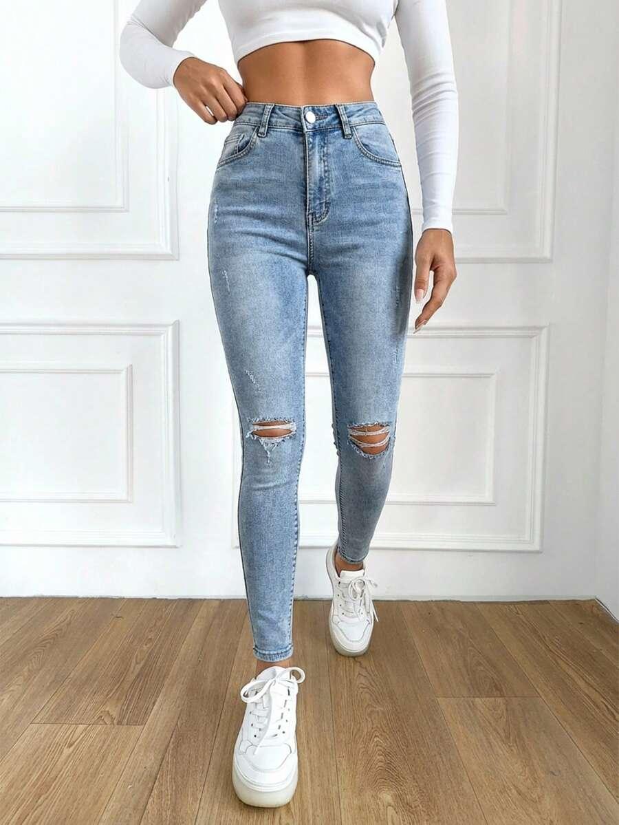 NIEBIESKIE SPODNIE JEANS 