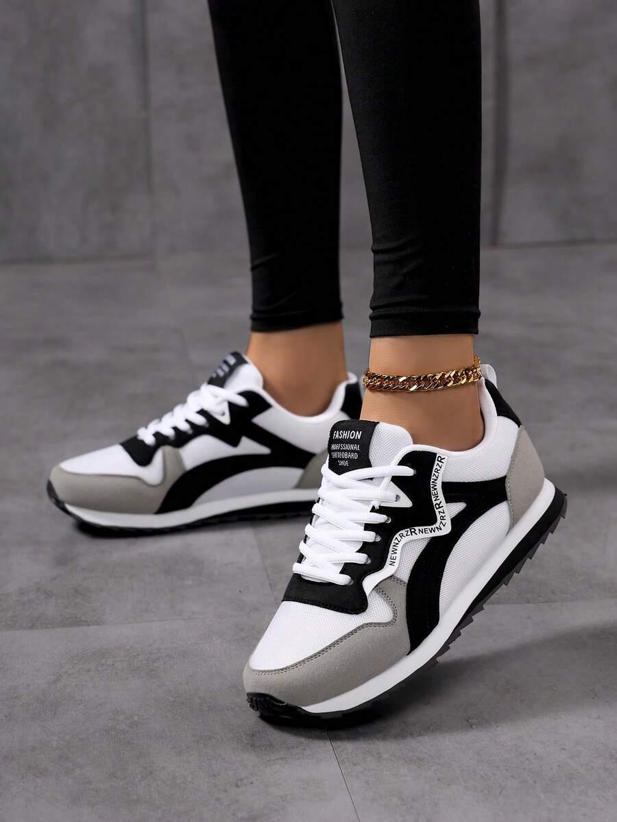 SZNUROWANE BUTY SPORTOWE KONTRAST 