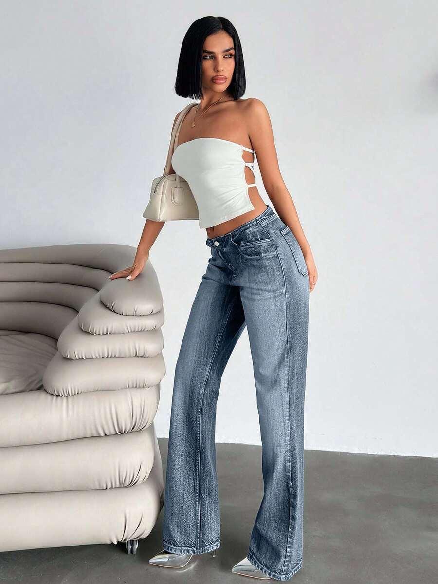 NIEBIESKIE SPODNIE JEANS