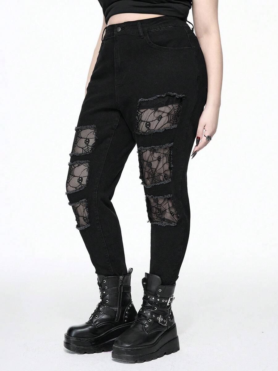 czarne spodnie jeans