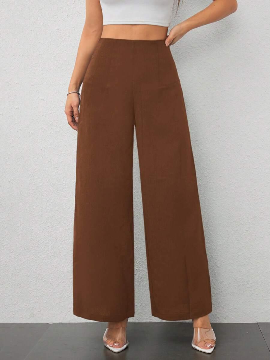 brązowe spodnie casual