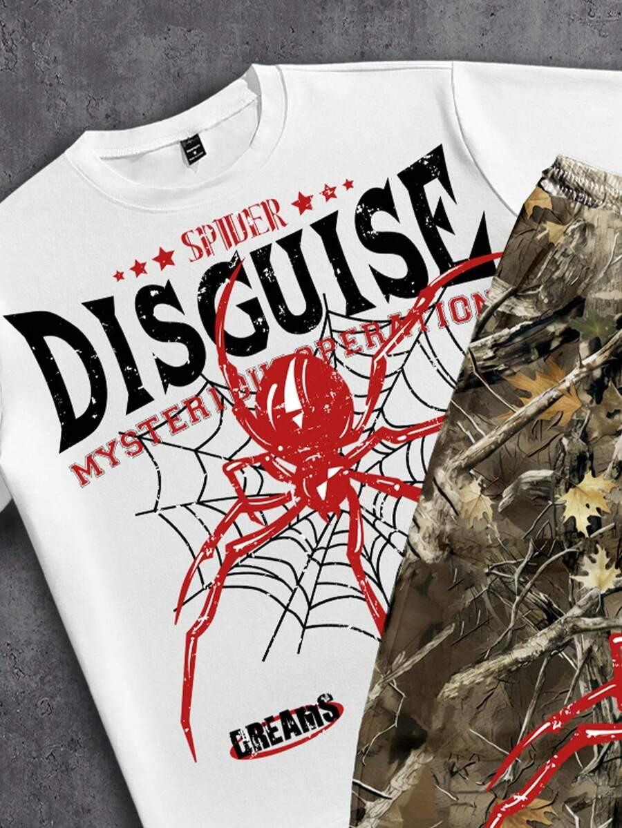 SPODNIE I T-SHIRT KOMPLET MĘSKI 