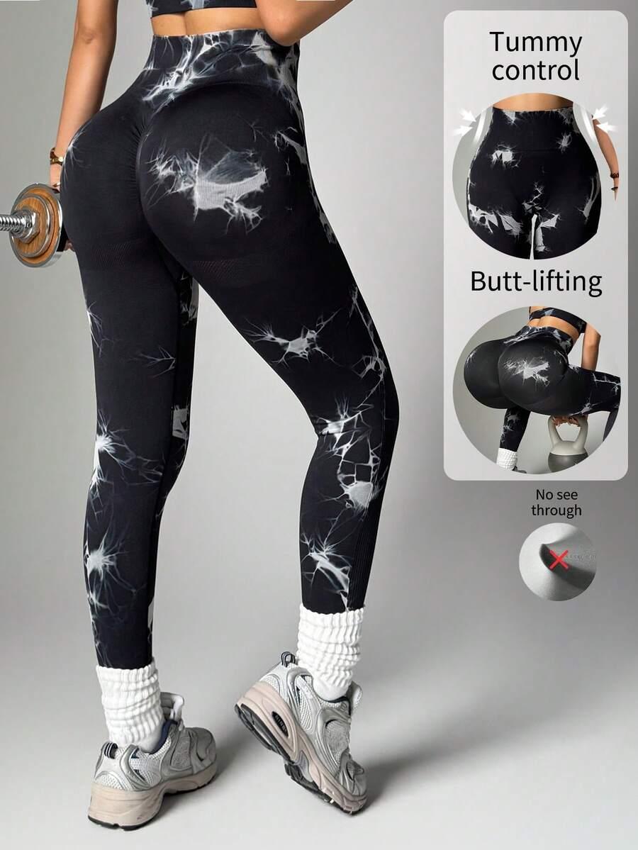 legginsy sportowe print