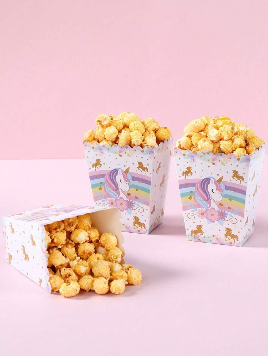 PUDEŁKA NA POPCORN JEDNOROŻEC 10SZT