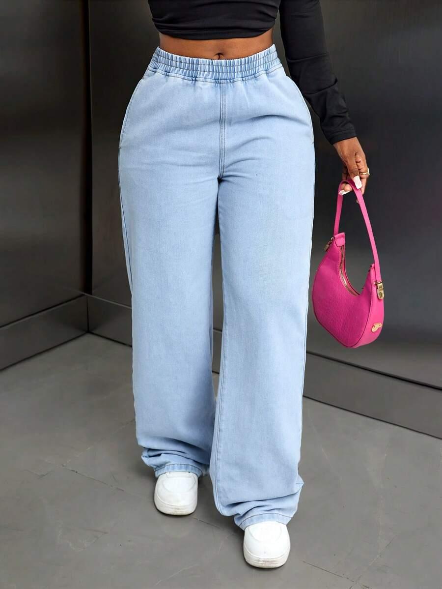 NIEBIESKIE SPODNIE JEANS