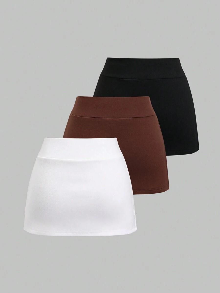 gładkie SPÓDNICO-SPODENKI 3-pack