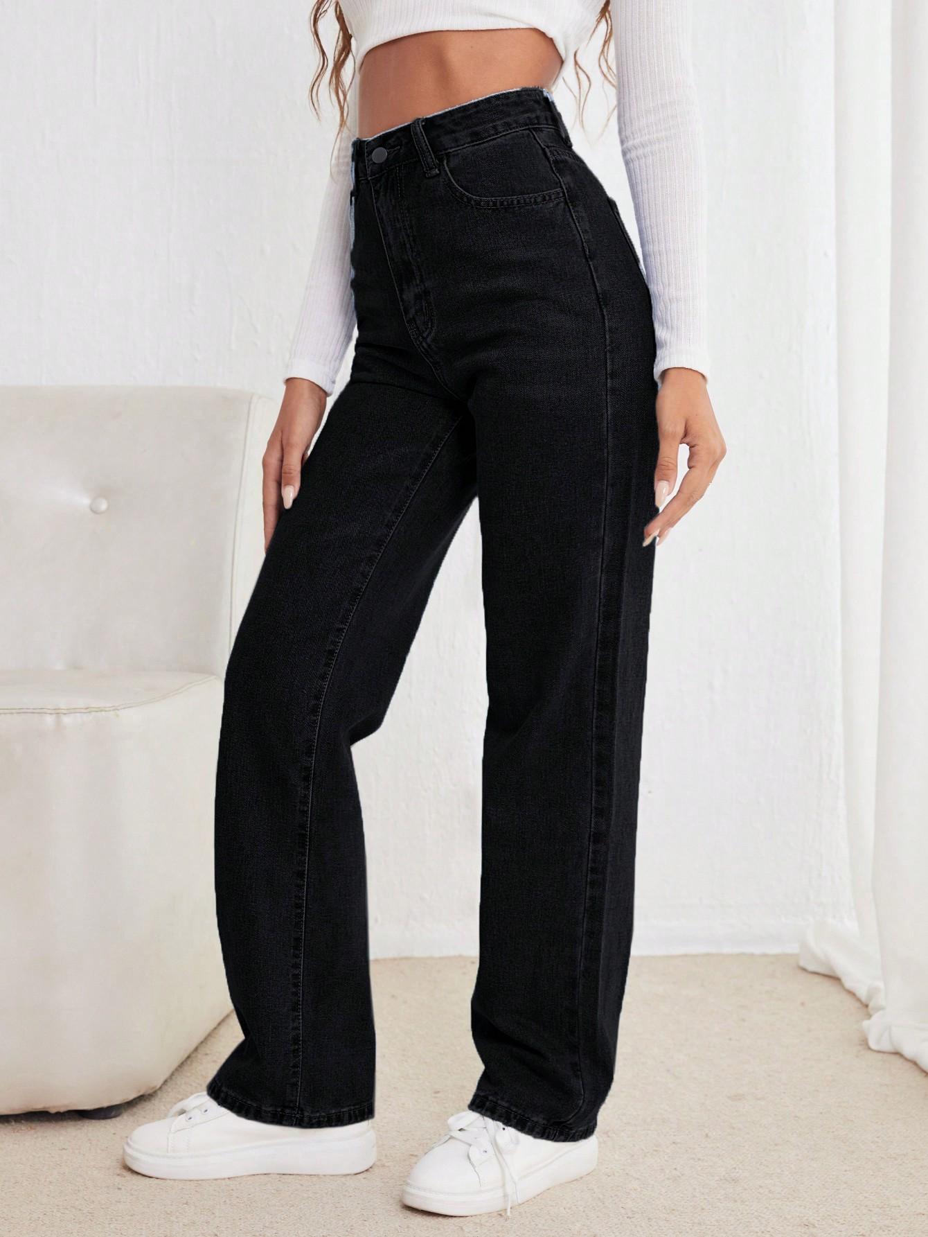 CZARNE SPODNIE JEANS