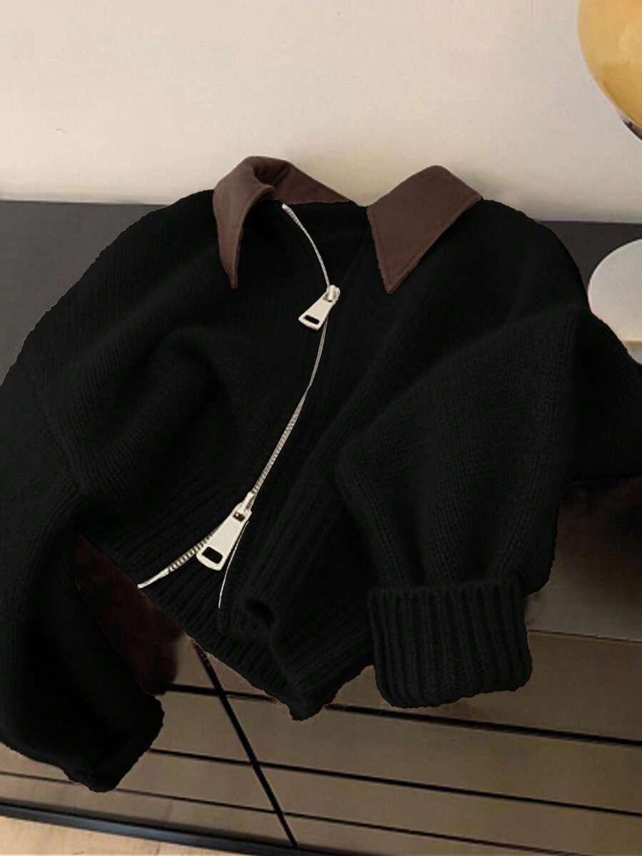 ROZPINANY SWETER ZAMEK