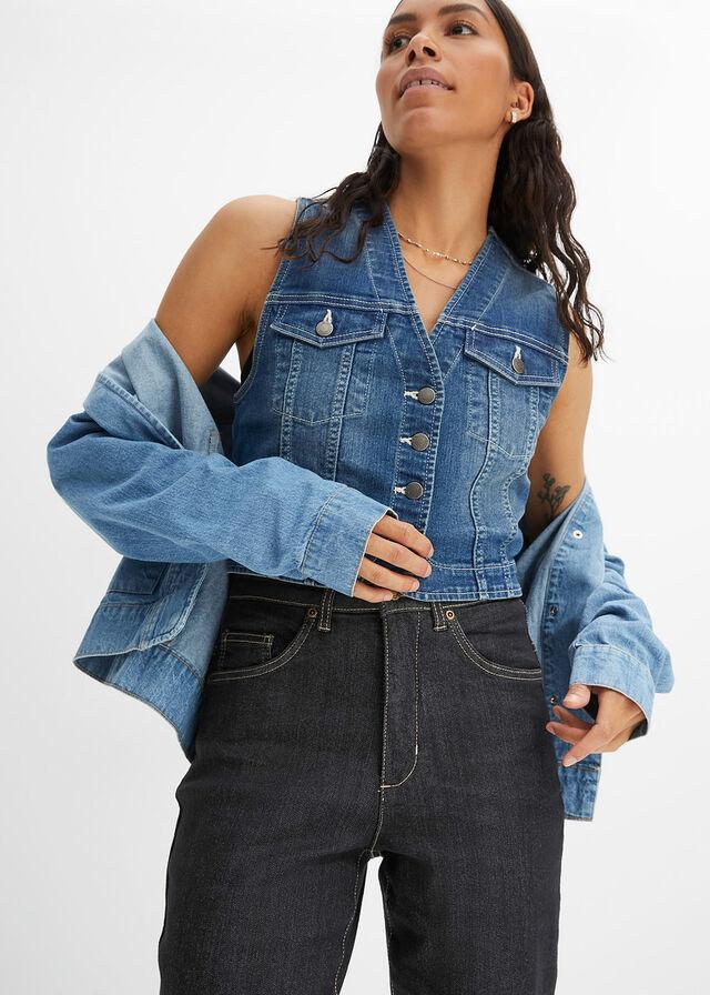GRANATOWE SPODNIE JEANS
