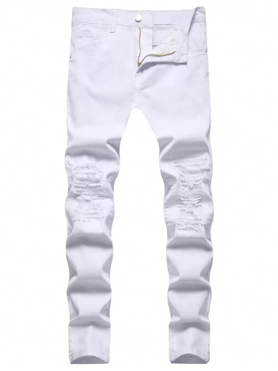 BIAŁE SPODNIE JEANS 