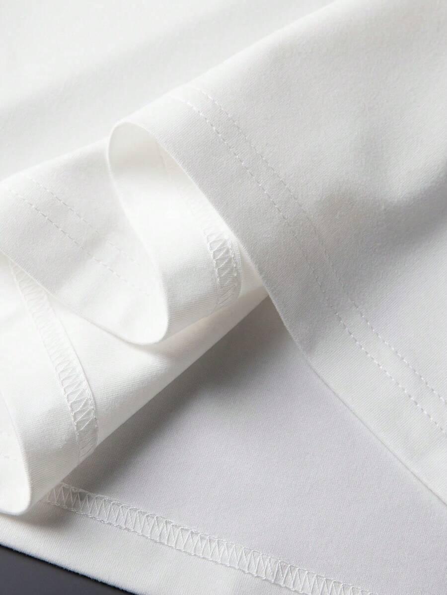 biały t-shirt napis