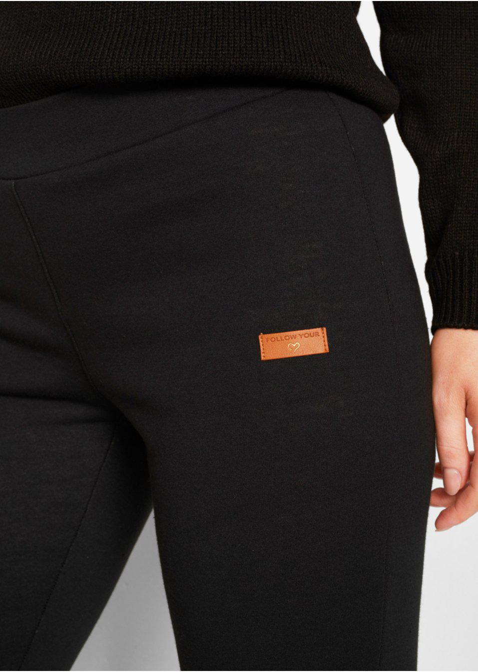 CZARNE OCIEPLANE LEGGINSY