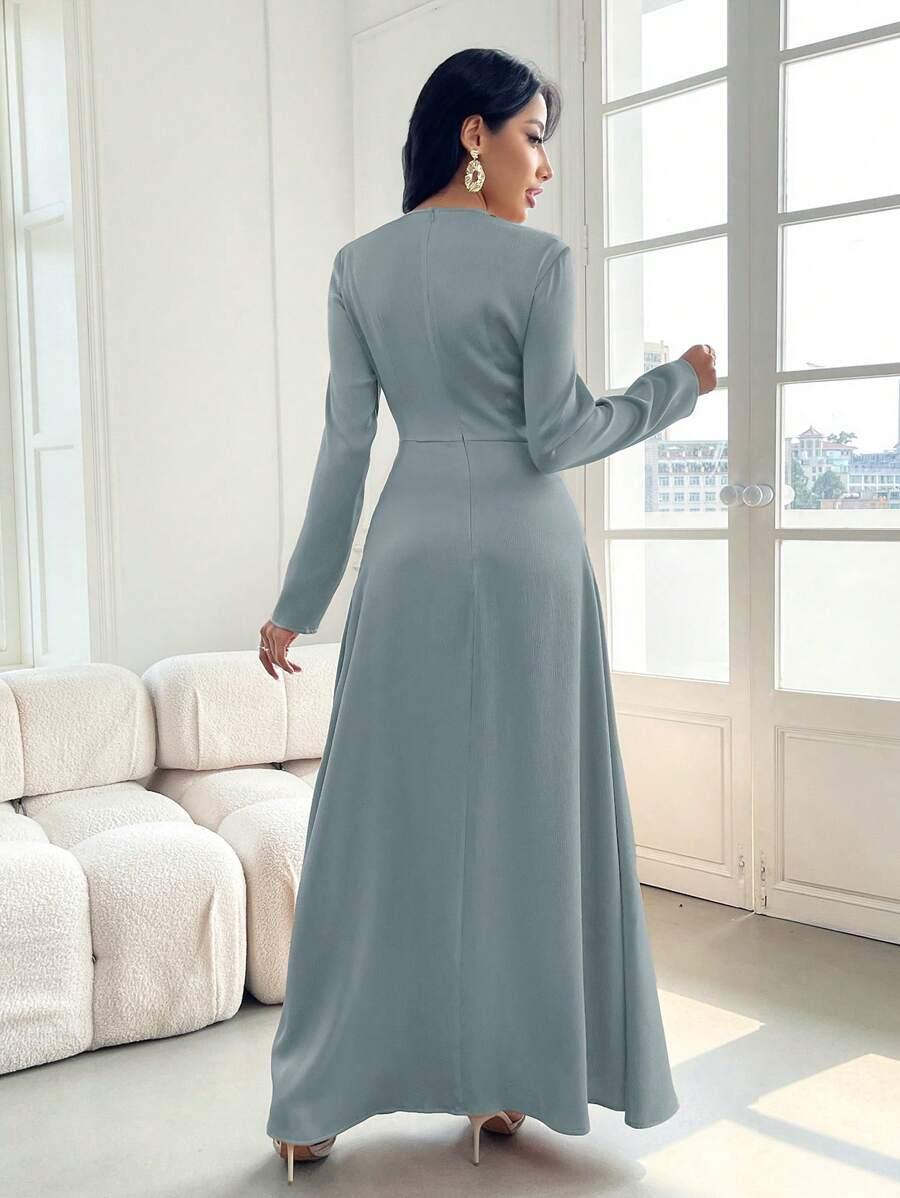 SZARA MAXI SUKIENKA