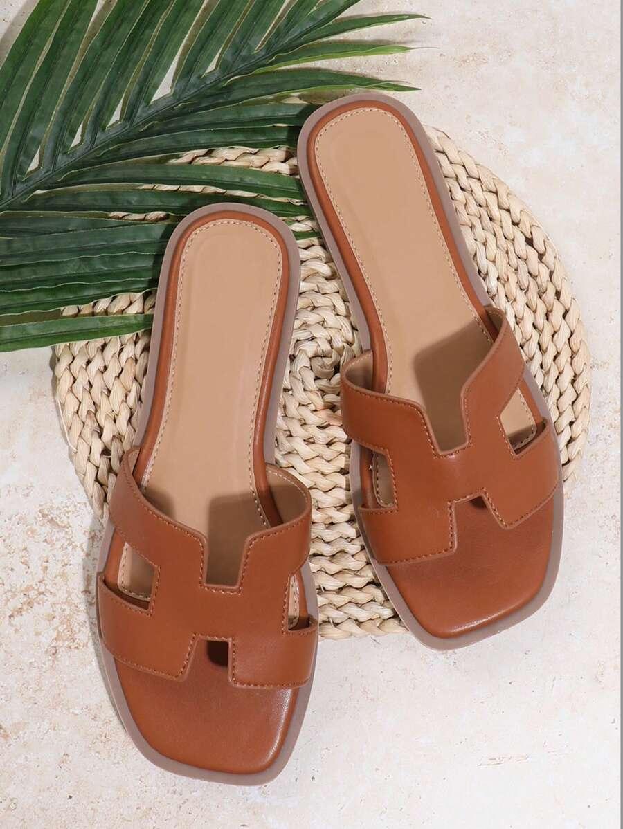 BRĄZOWE KLAPKI CASUAL