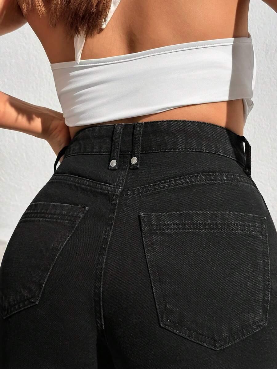 czarne spodenki jeans