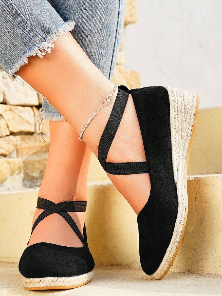 czarne espadryle gumki
