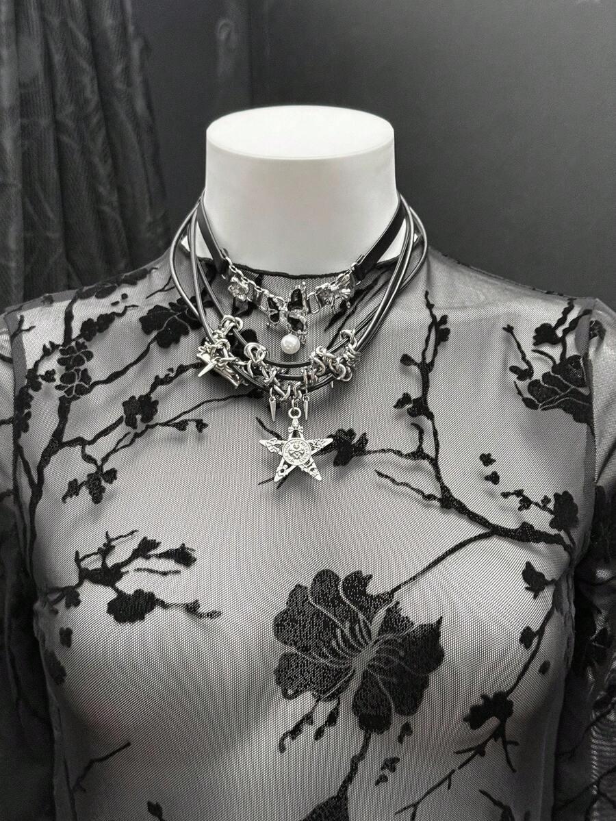 CZARNE KORONKOWE BODY 