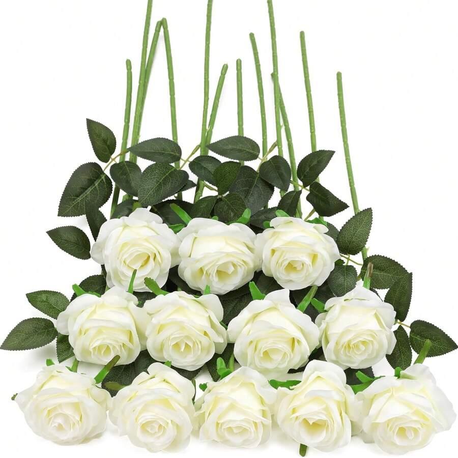CZERWONE SZTUCZNE RÓŻE 5-PACK